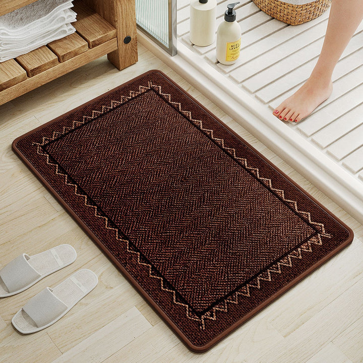 Plush Textured Bathroom Rug
