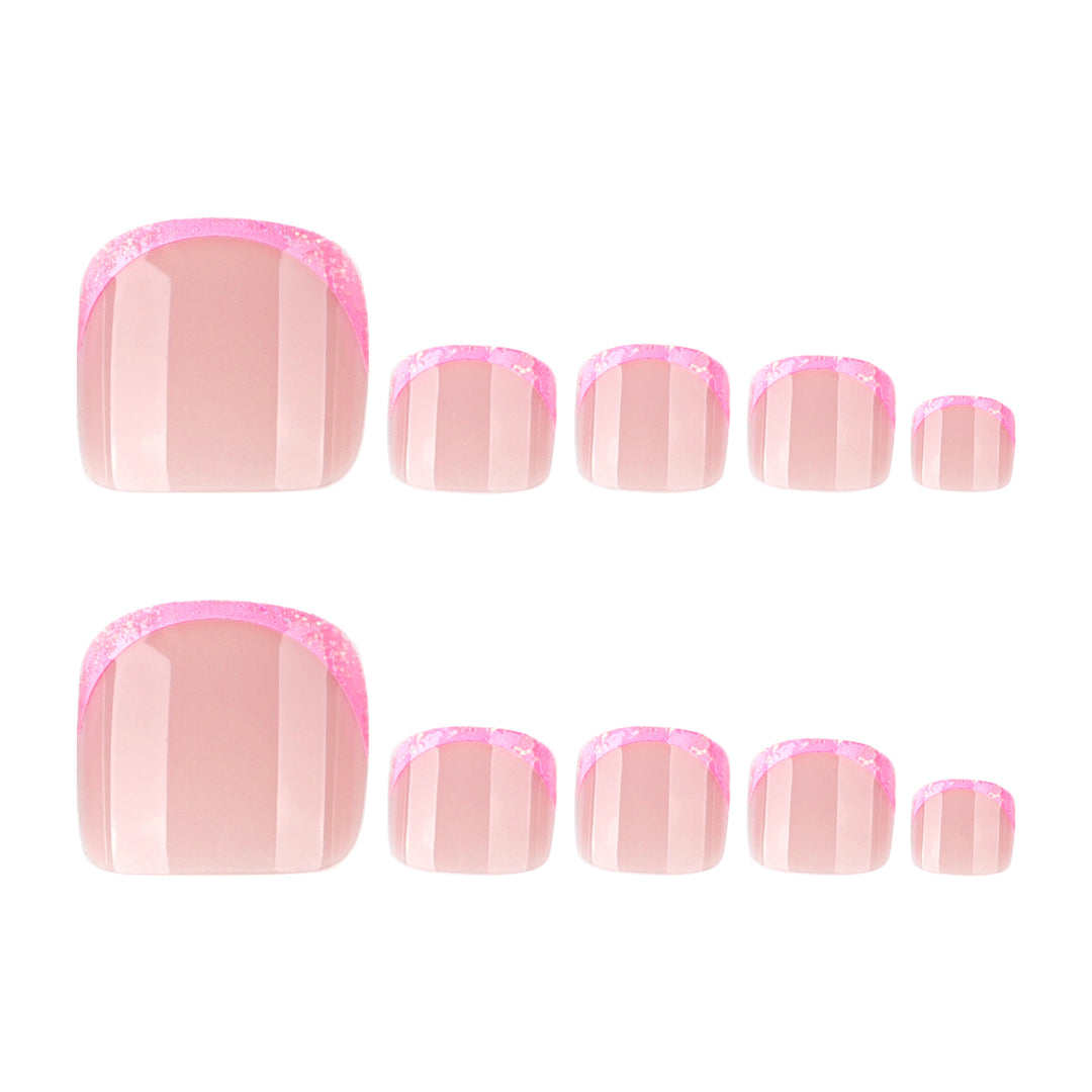 Artistic toenail art with glittering fringe Kalsten