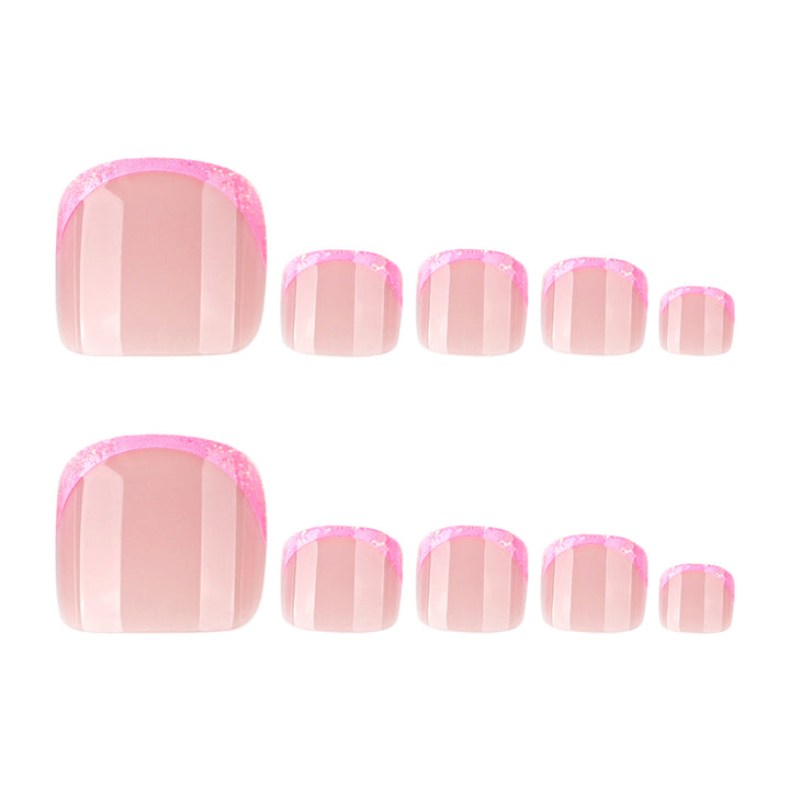 Artistic toenail art with glittering fringe Kalsten