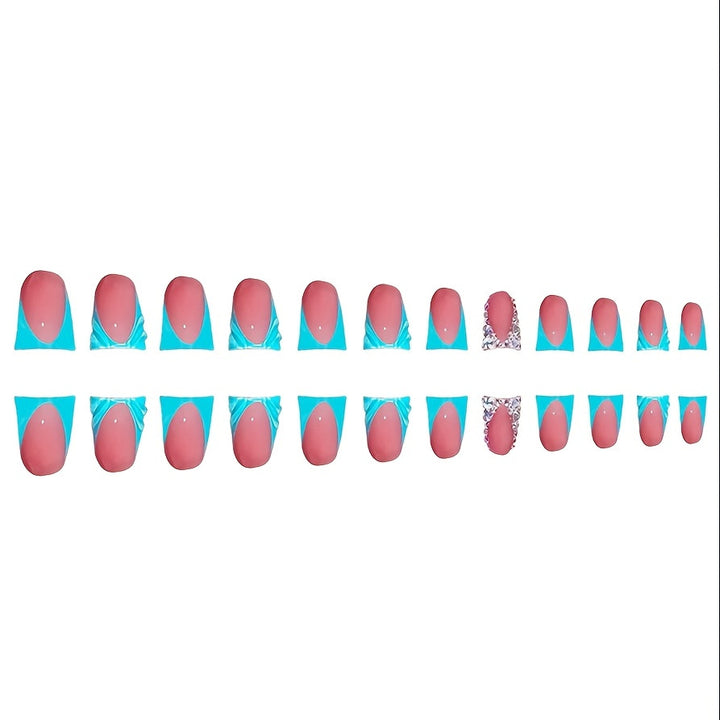 Decorative Crystal-Embellished Press-On Nails Kalsten
