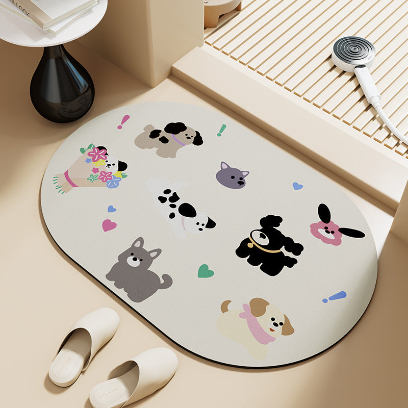 Decorative Bathroom Mat Kalsten