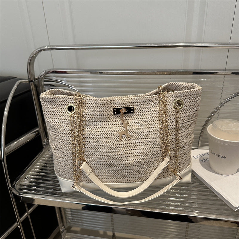 Stylish Woven Beach Tote Bag