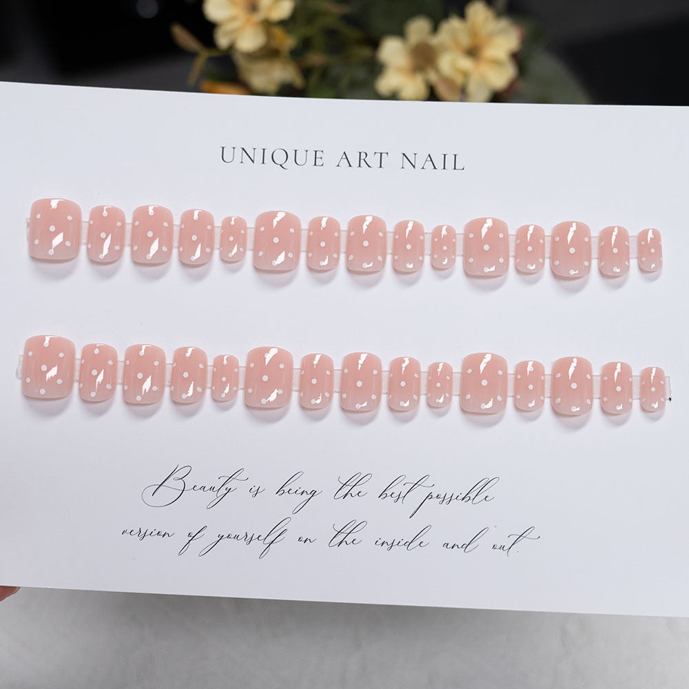 Artistic Polka Dot Press-On Nails