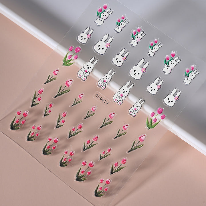 Cute Animal-Themed Nail Art Stickers
