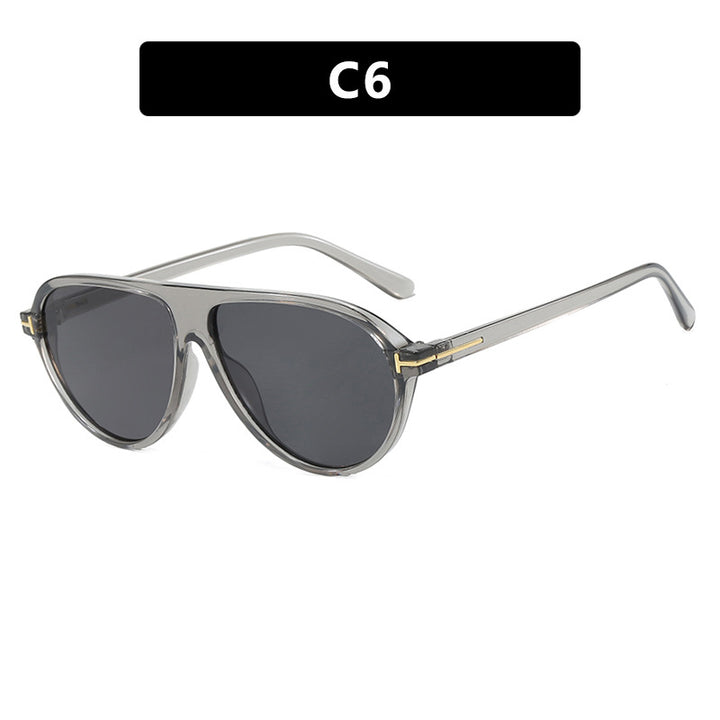 Women's trendy oversized sunglasses with elegant metal frame and UV protection Kalsten