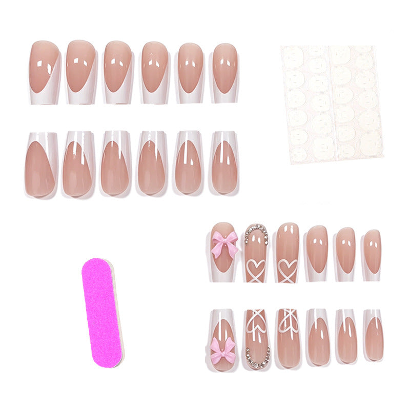 Decorative Heart Design Acrylic Nail Enhancements Kalsten