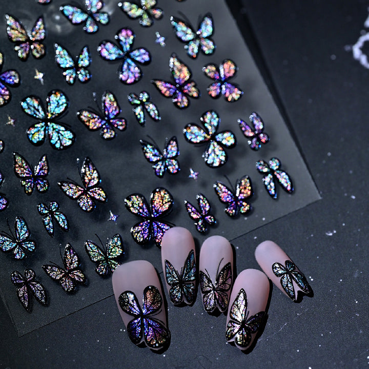 Glittering Butterfly Nail Art Stickers