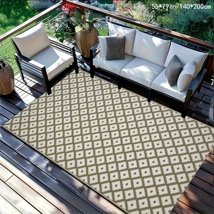 Outdoor Checkerboard Area Rug