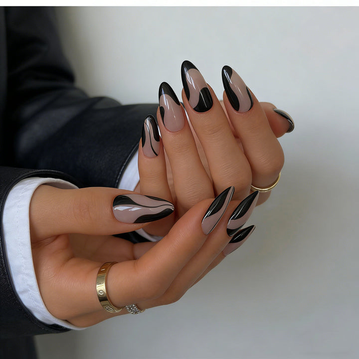 Stylish Abstract Press-On Nail Tips