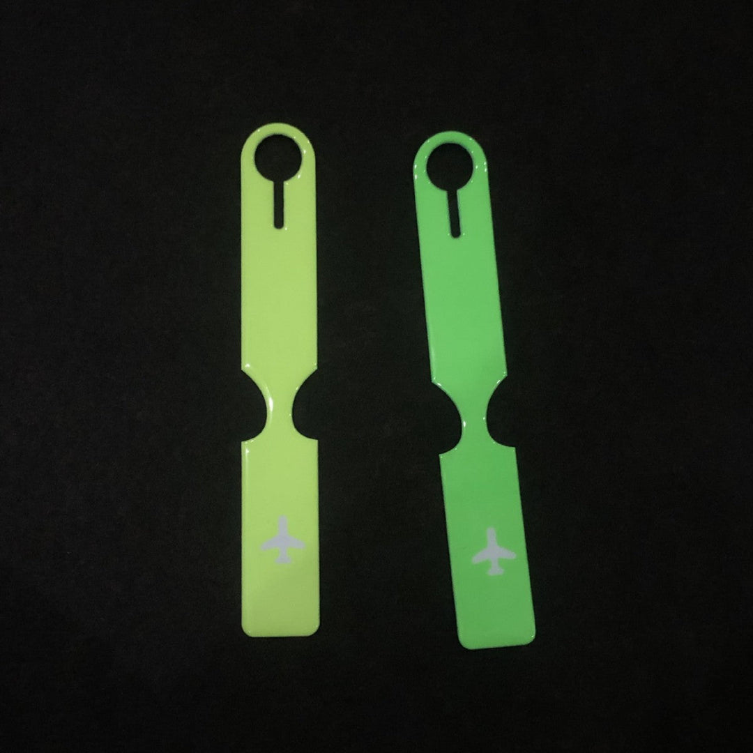 silicone airplane luggage tag with keyring clip and reflective travel ID strap Kalsten