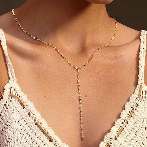 Y-Chain Lariat Necklace Kalsten