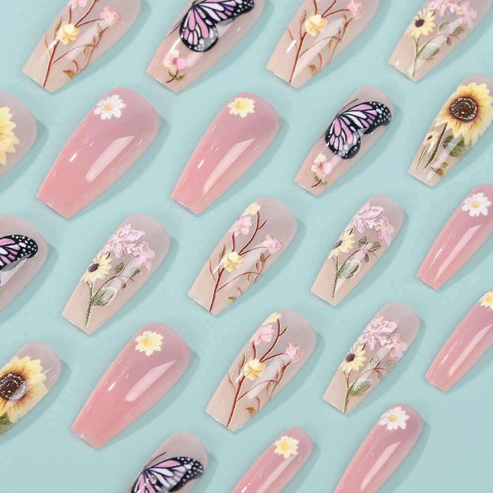 Art nails with floral and summer motifs Kalsten