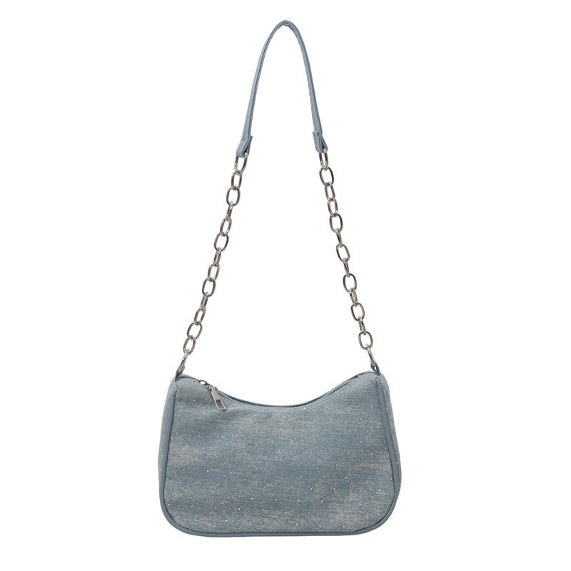 Vintage-Inspired Denim Hobo Bag Kalsten