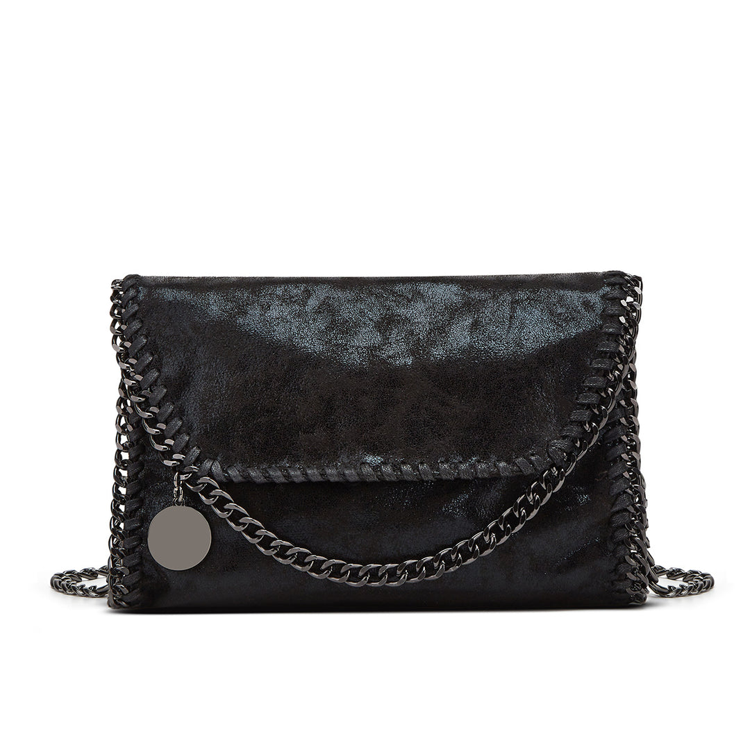 Elegant Chain-Trimmed Clutch Bag