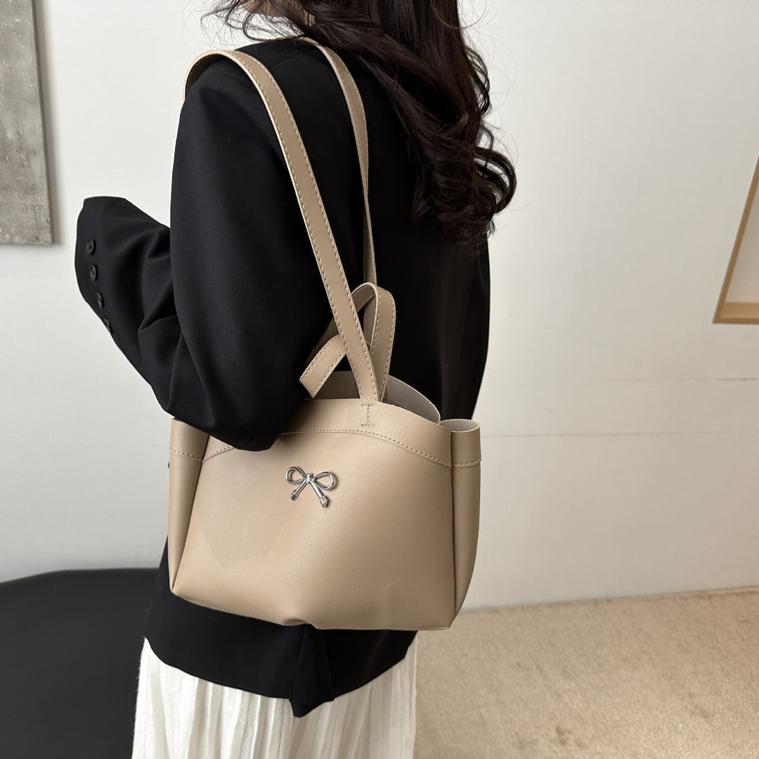 Elegant Bow Accent Handheld Tote Bag Kalsten