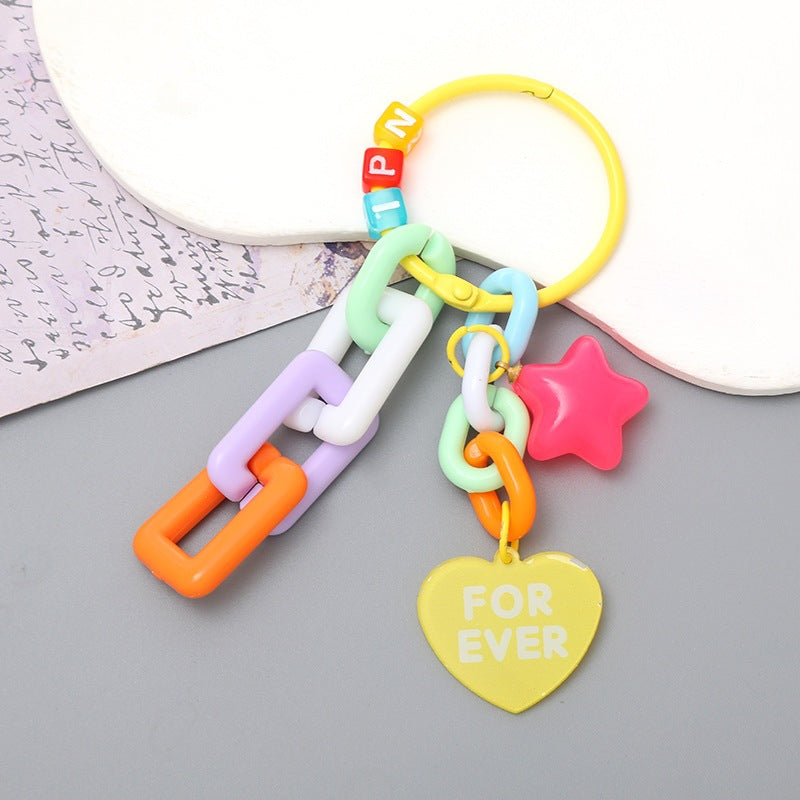 Playful keychain with colorful plastic chains Kalsten