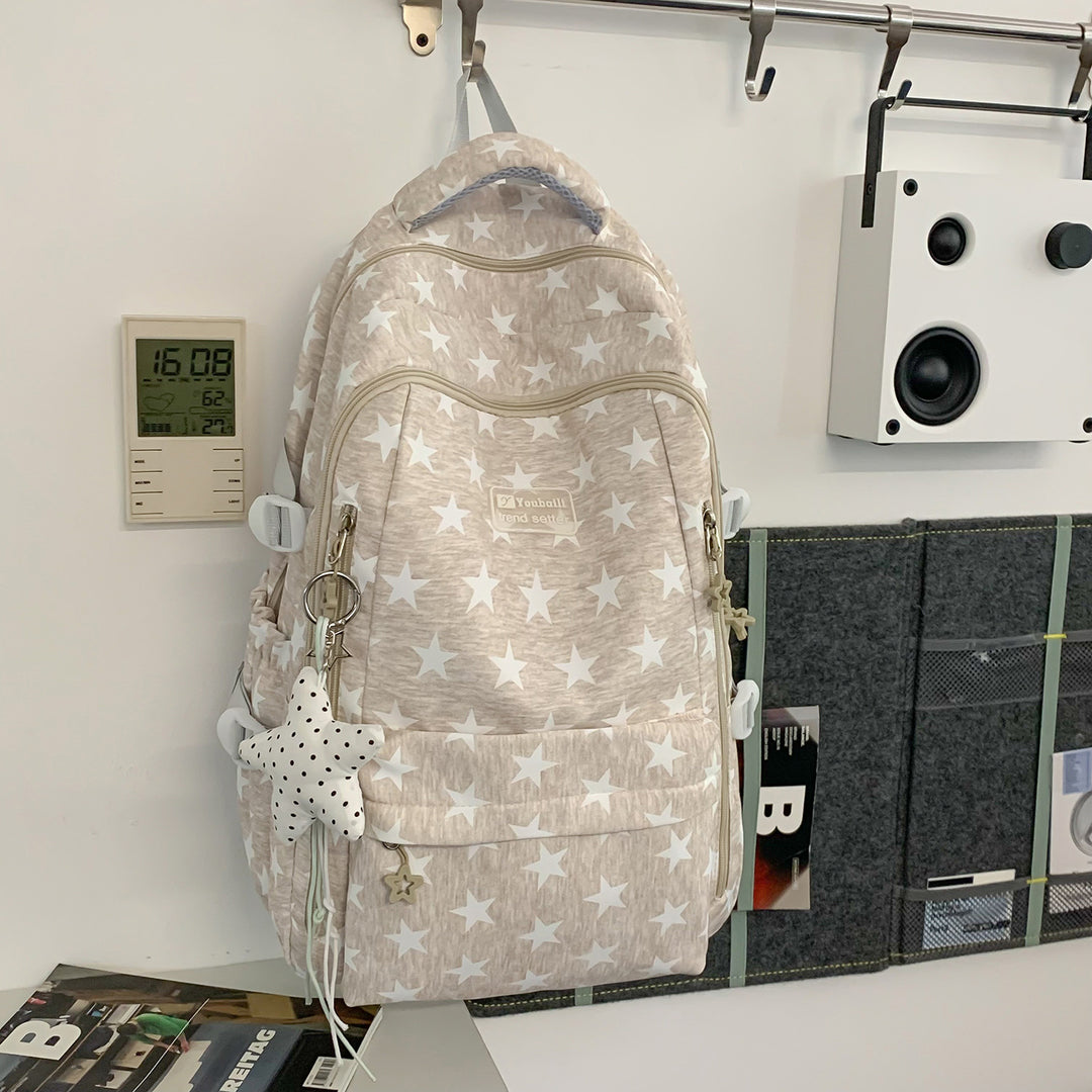 Trendy Star-Print School Backpack Kalsten