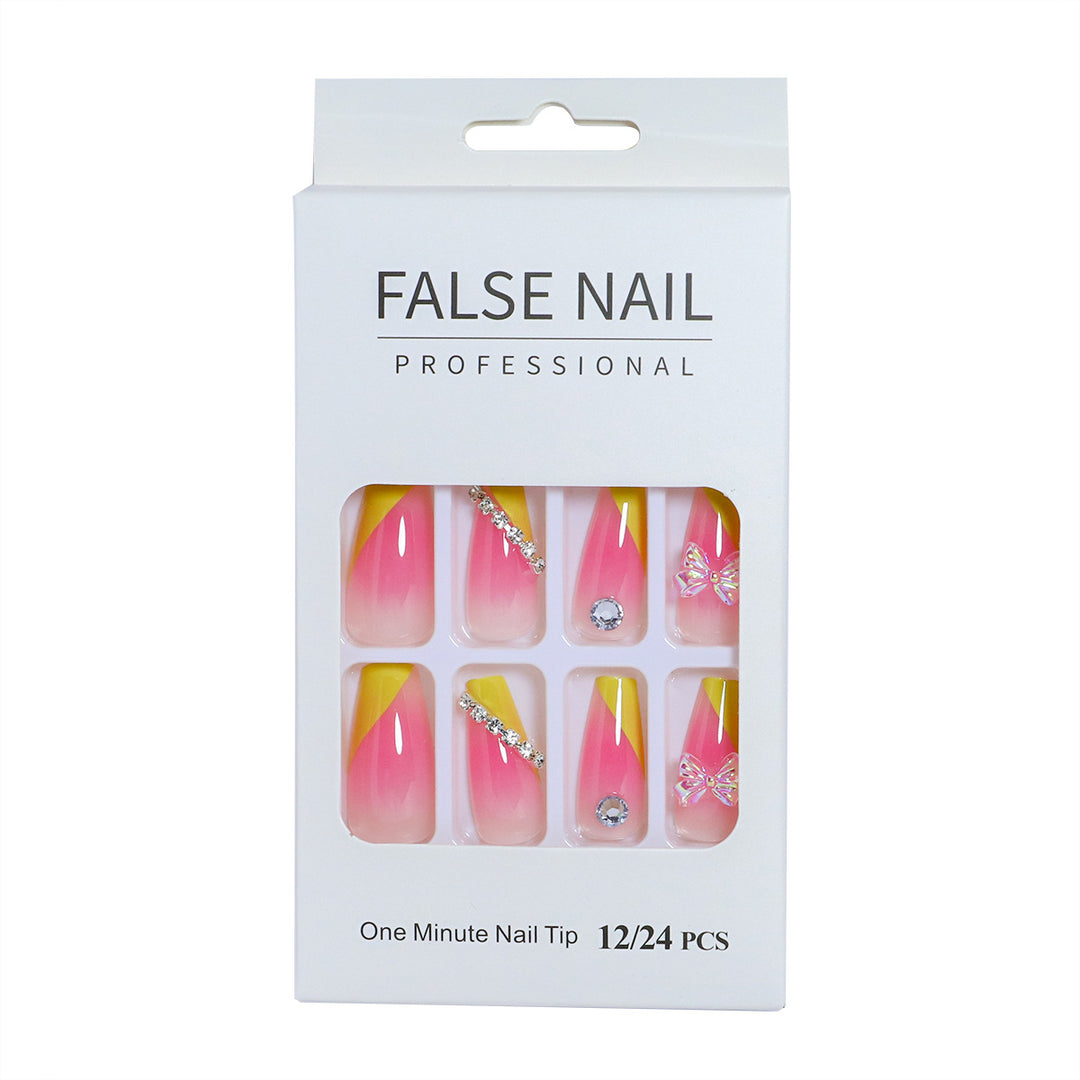 Decorative Press-On Nail Set with 3D Accents Kalsten