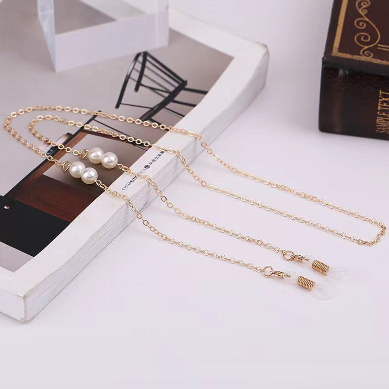 Elegant Layered Pearl and Chain Necklace Kalsten