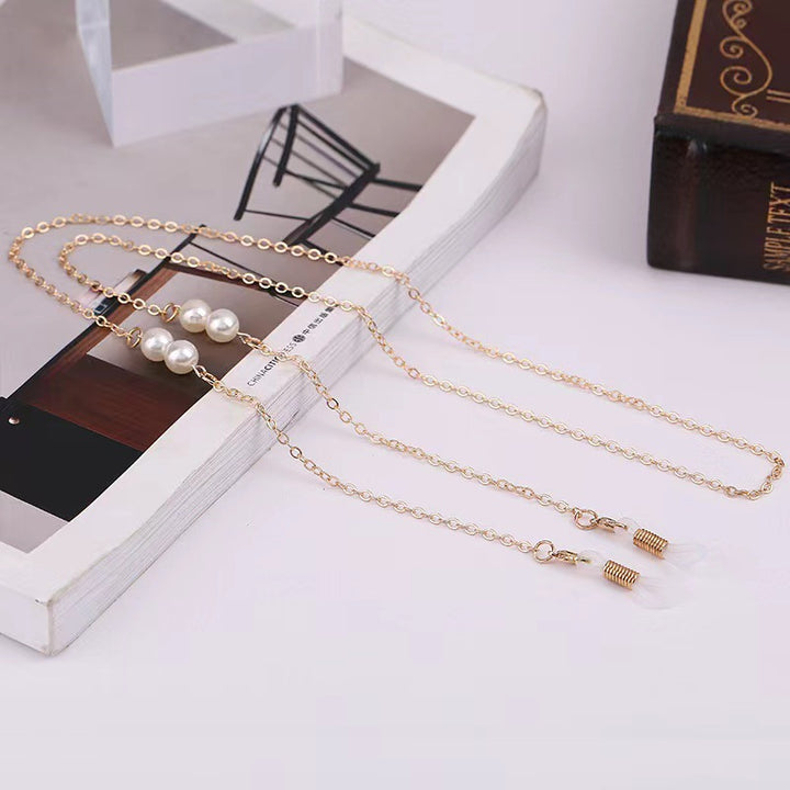Elegant Layered Pearl and Chain Necklace Kalsten