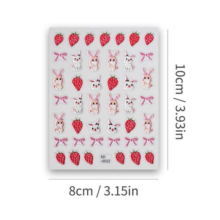 Cute Animal-Themed Nail Art Stickers