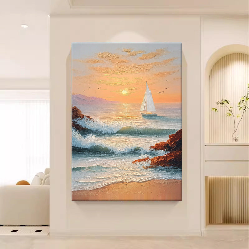 Textured Seascape Canvas Artwork