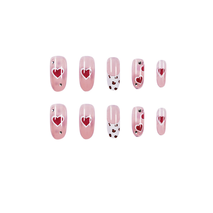 Artistic Nail Art with Heart Design Kalsten