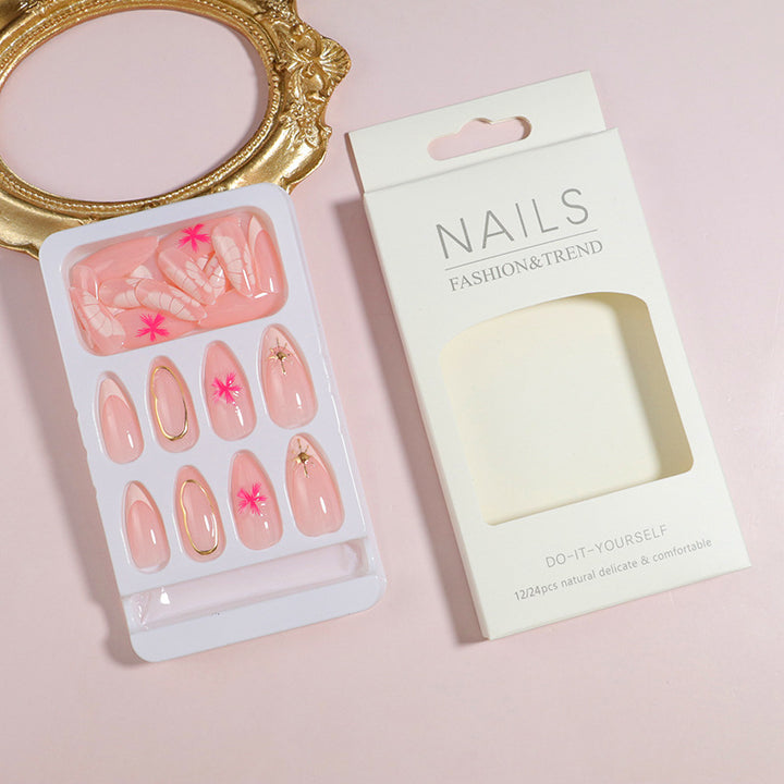 Elegant Floral Design Press-On Nails Set Kalsten