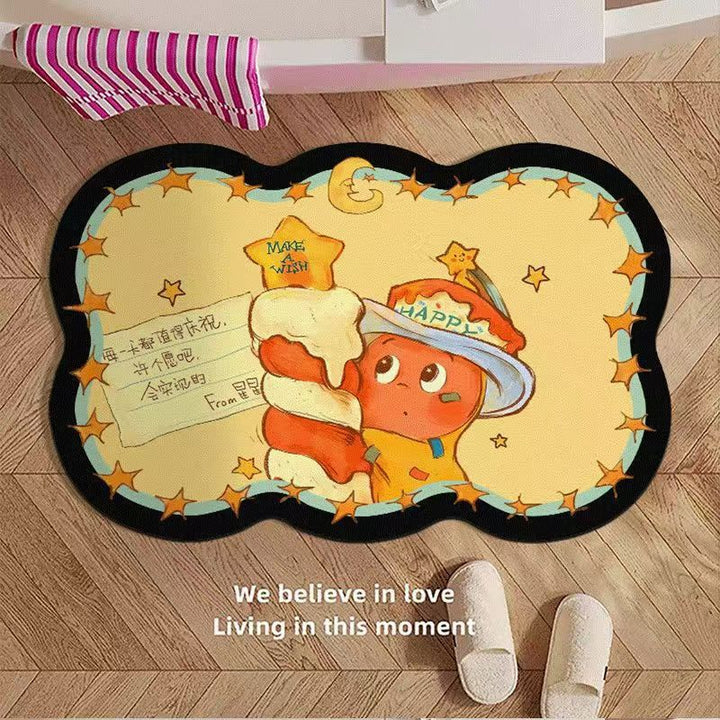 Whimsical Cartoon-Themed Bath Mat