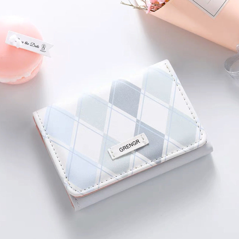 Elegant Plaid Pattern Card Holder Kalsten