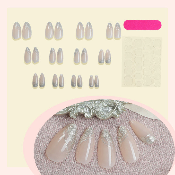 Elegant Glittery Press-On Nail Set Kalsten