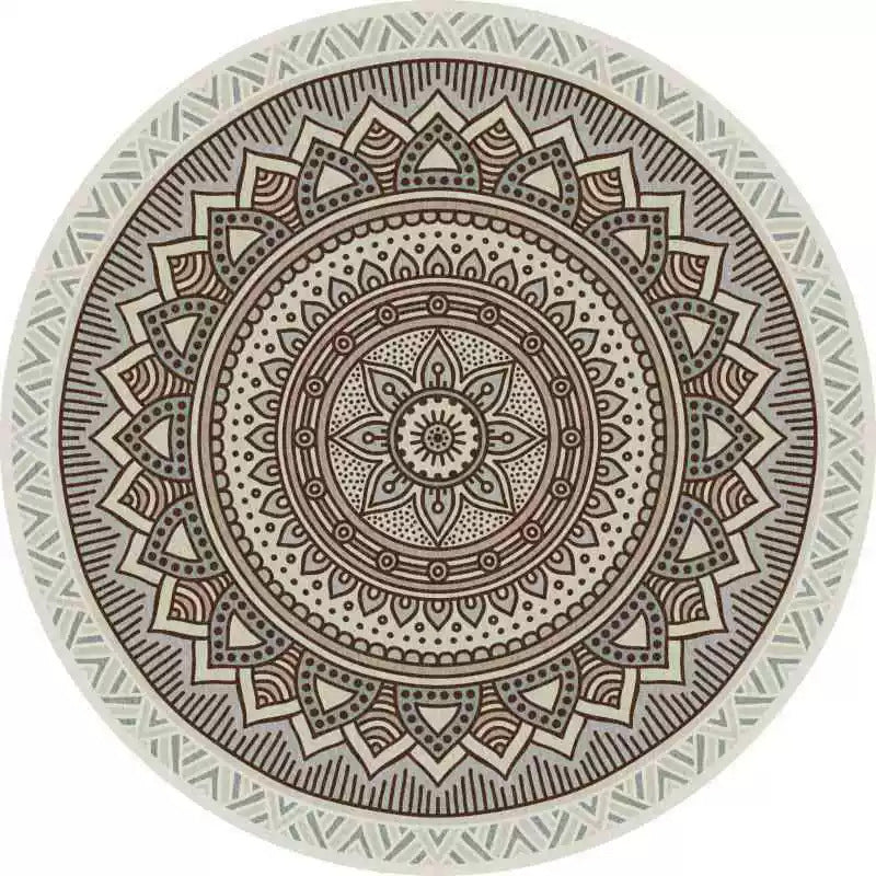 Round Vintage Area Rug