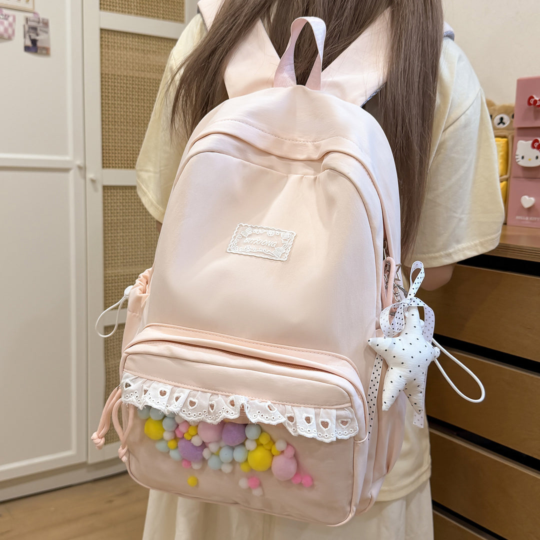 Stylish Ruffled Backpack Kalsten