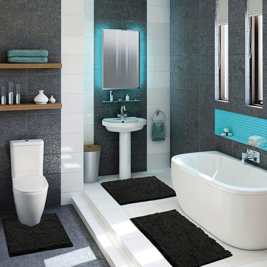 Soft Microfiber Bath Rug Set Kalsten