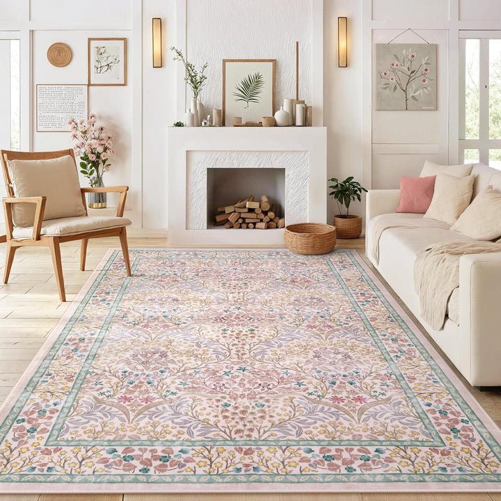 Floral Pattern Area Rug Kalsten