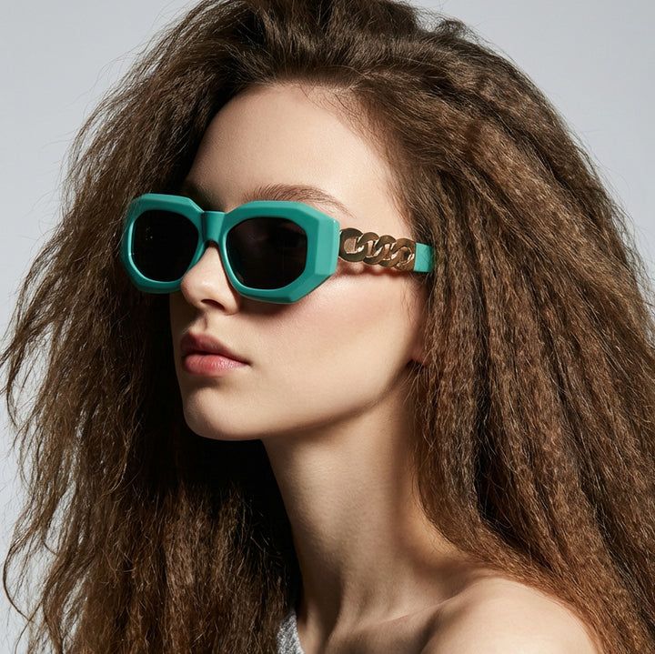 Ladies fashionable sunglasses with luxurious chain frame Kalsten
