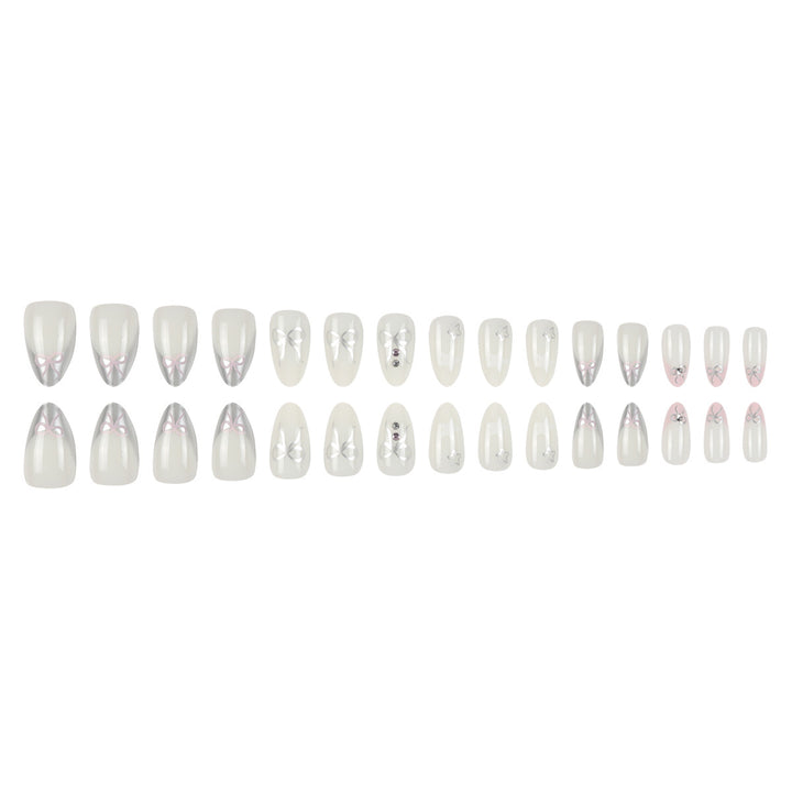 Decorative Stiletto Press-On Nails with 3D Accents Kalsten