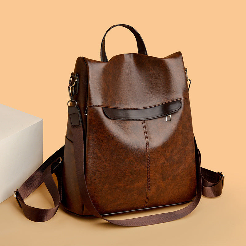 Versatile Structured Leather Backpack Kalsten