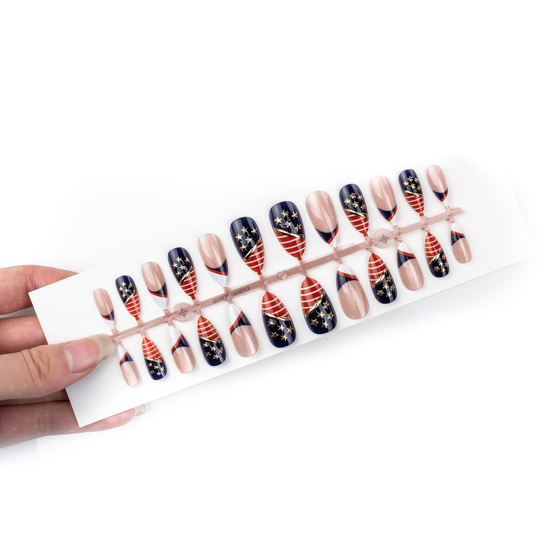 Soccer-Themed Press-On Nail Art Set