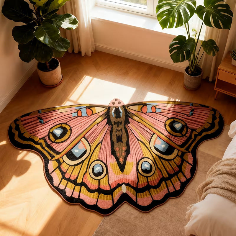 Artistic Butterfly-Shaped Floor Mat for Home