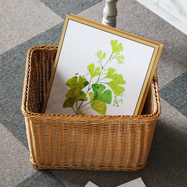 Unisex Practical Storage Basket made of High-Quality Rattan Kalsten