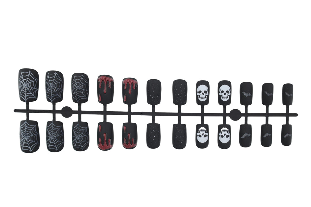 Halloween Artificial Nail Set with Creepy Designs Kalsten