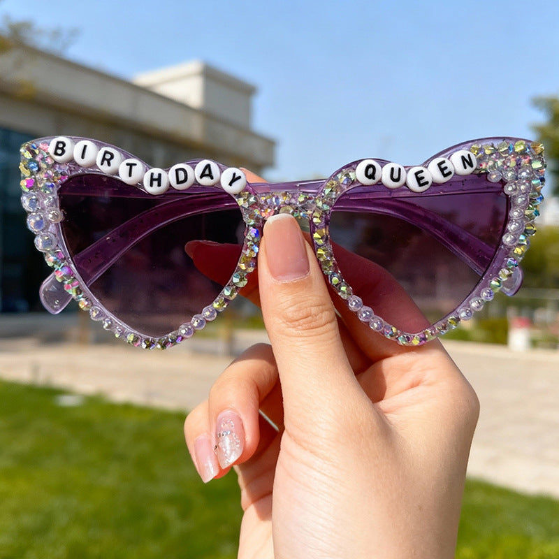 Rhinestone-Accented Birthday-Themed Sunglasses Kalsten
