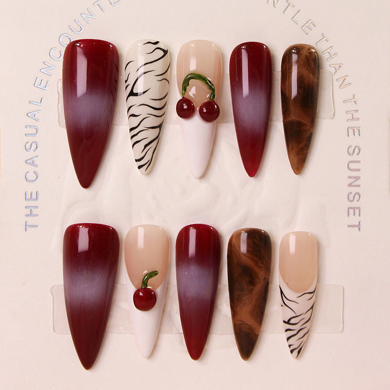Acrylic nail set with modern designs and creative accents Kalsten