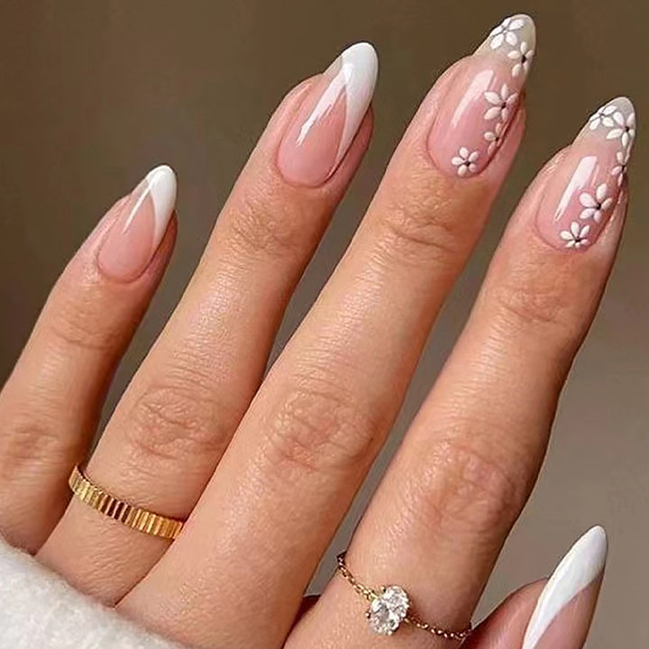 Artificial nails with floral minimalism Kalsten