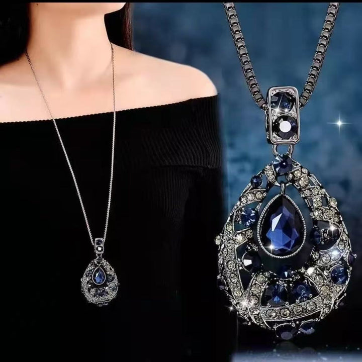 Contemporary Crystal Drop Necklace Kalsten