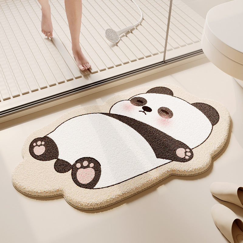 Cute Cartoon Cat-Shaped Bath Mat