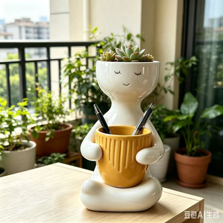 Decorative Ceramic Planter Kalsten