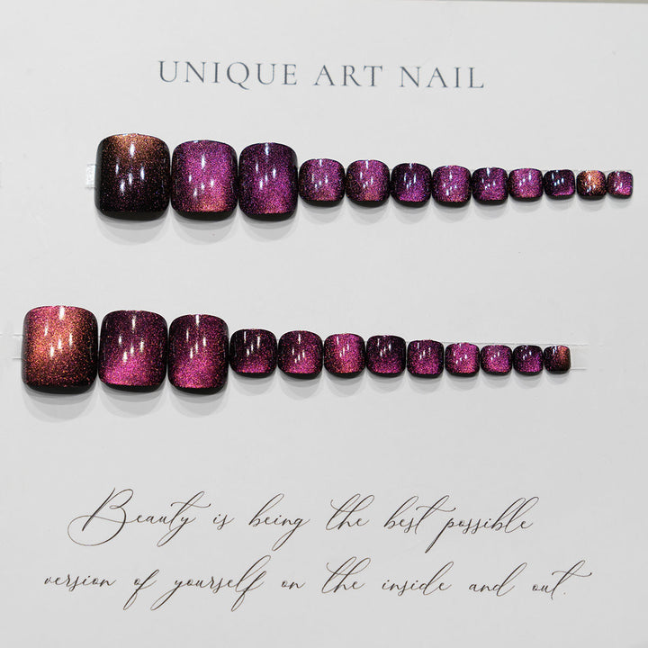 Glittery Gradient Toenail Art