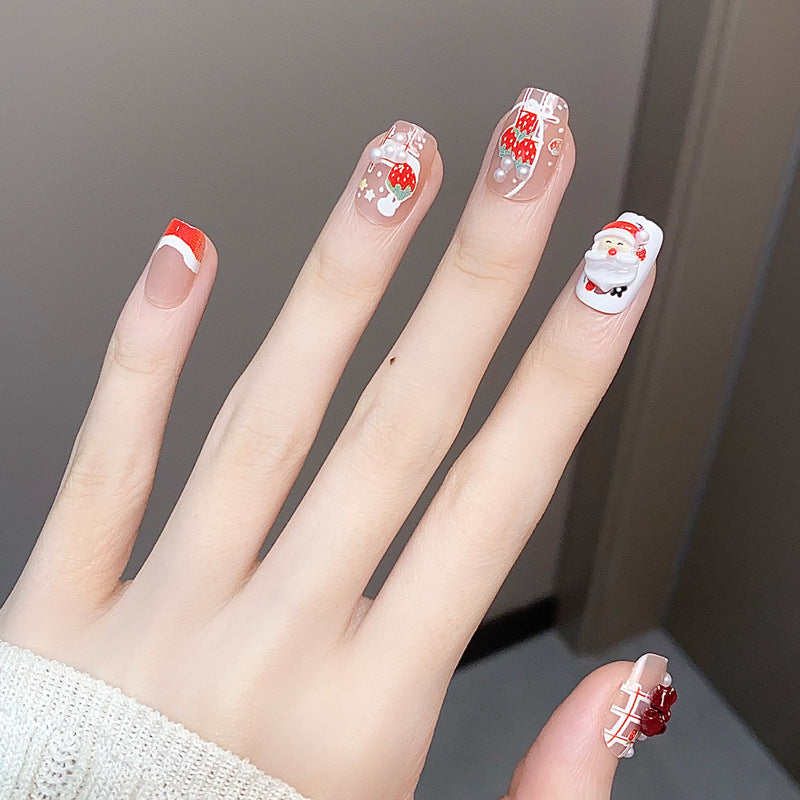 Stylish Press-On Nail Tips with Leopard Design Kalsten